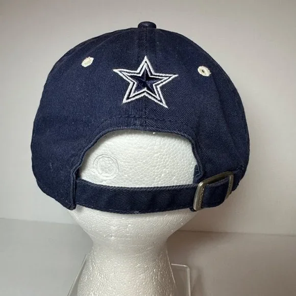 Reebok On Field VTG NFL Dallas Cowboys Navy Blue Embroidered Strap Back Hat Cap - Picture 3 of 6